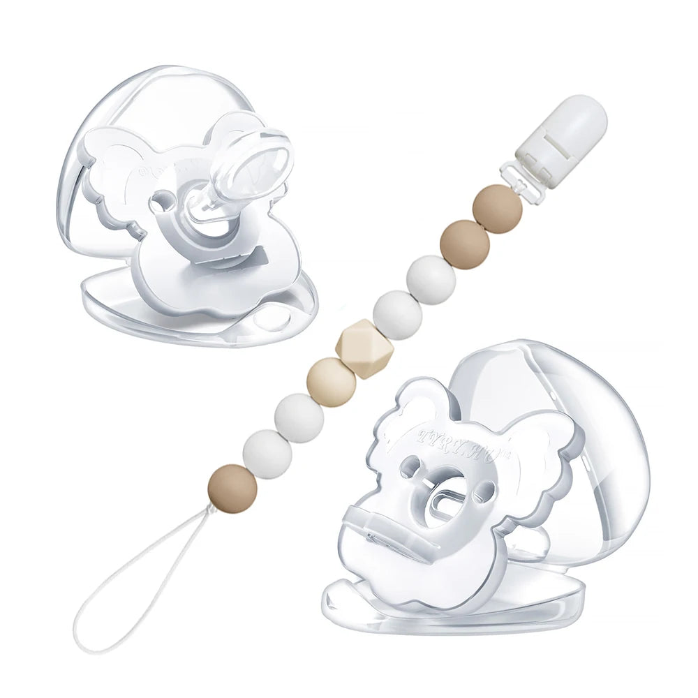 Newborn Silicone Pacifier Clip Chain Baby Dummy Silicone BPA Free Toddler Teether Infant Soother Nipple Baby Shower Gift