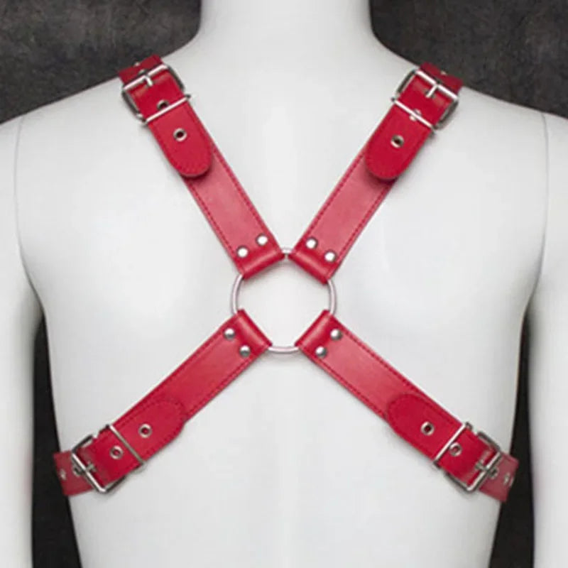 Fetish Men Leather Arm Harness Belt BDSM Gay Body Bondage Sex Lingerie Arm Harness Strap Sexual Gay Clothes for Stage Rave Club