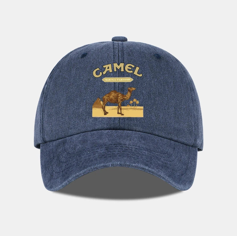 1-Piece Camel Print Baseball Cap Classic Minimalist Retro Style Breathable Soft Fabric Perfect for Work and Daily Wear Adjustabl