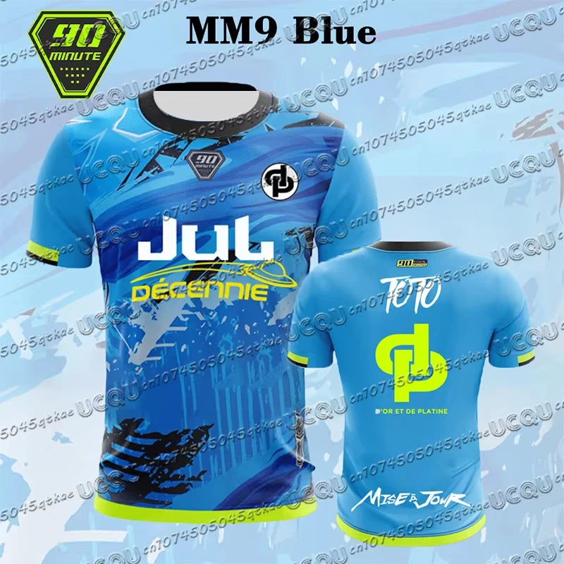 New Maillot JUL T-shirt Summer Youth Breathable And Quick-drying Training Football Shirts Parent-Child Sports Jerseys Men's Tops