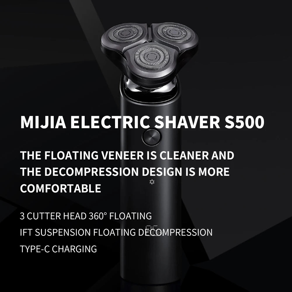 NEW MIJIA S500 Electric Shaver Clipper Triple Blade Trimmer For Men Dry Wet Shaving Washable Beard Hair Cutting Machine Razor CN
