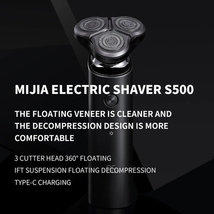 NEW MIJIA S500 Electric Shaver Clipper Triple Blade Trimmer For Men Dry Wet Shaving Washable Beard Hair Cutting Machine Razor CN