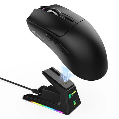 ATTACK SHARK X1 Gaming Mouse with Magnetic Charging Dock, PixArt PAW3395PRO Gaming Sensor, 40000DPI,53g, 100M Microswitches
