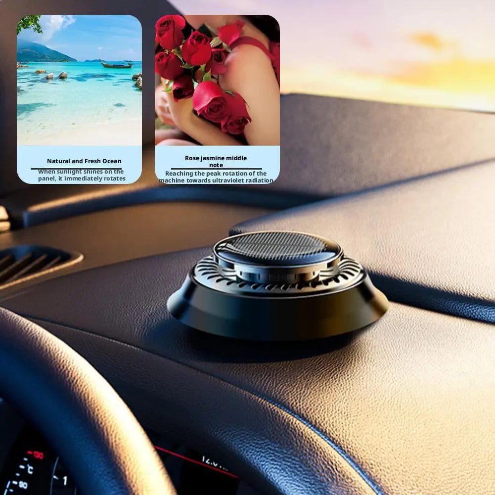 Solar Car Aromatherapy Essential Oil Levitation Automatic Rotation Fragrance Ornament Air Freshener Car Interior Decorations
