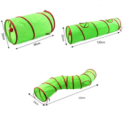 Christmas Cat Tunnel Pet Supplies Fun Toy Play Tunnel Tube Funny Kitten Toys Foldable Toys For Cat Pet Training Interactive