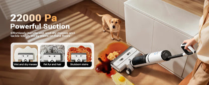 Redkey W15 Pro 3-in-1 Cordless Wet Dry Vacuum Cleaner Self-Cleaning 55°C Drying 180° Lay-Flat Dual-Sided Edge Cleaning 22kPa