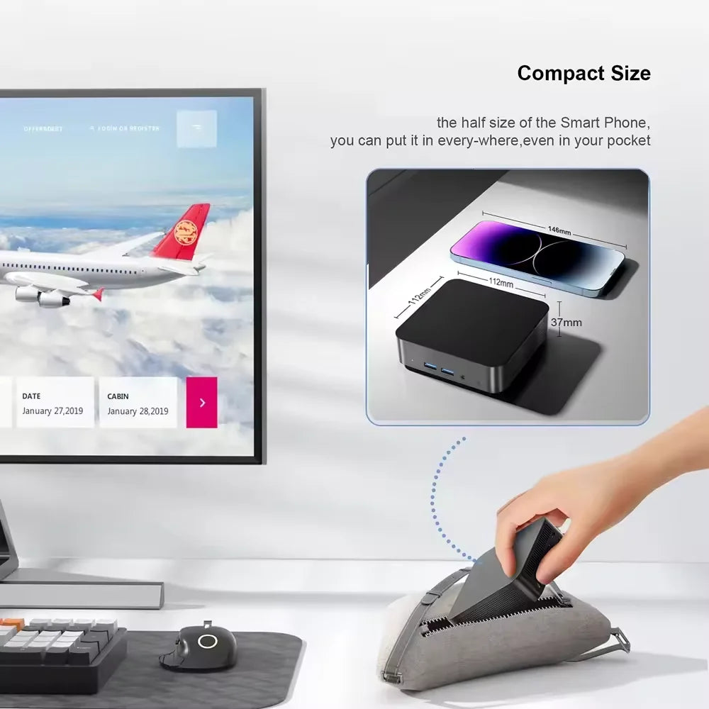 2026 Mini PC Intel Core I9 10980HK N150 Gaming Computer Windows 11 Desktop PC 16GB RAM 1TB 2TB SSD WiFi6 BT5.2 Portable Gamer PC