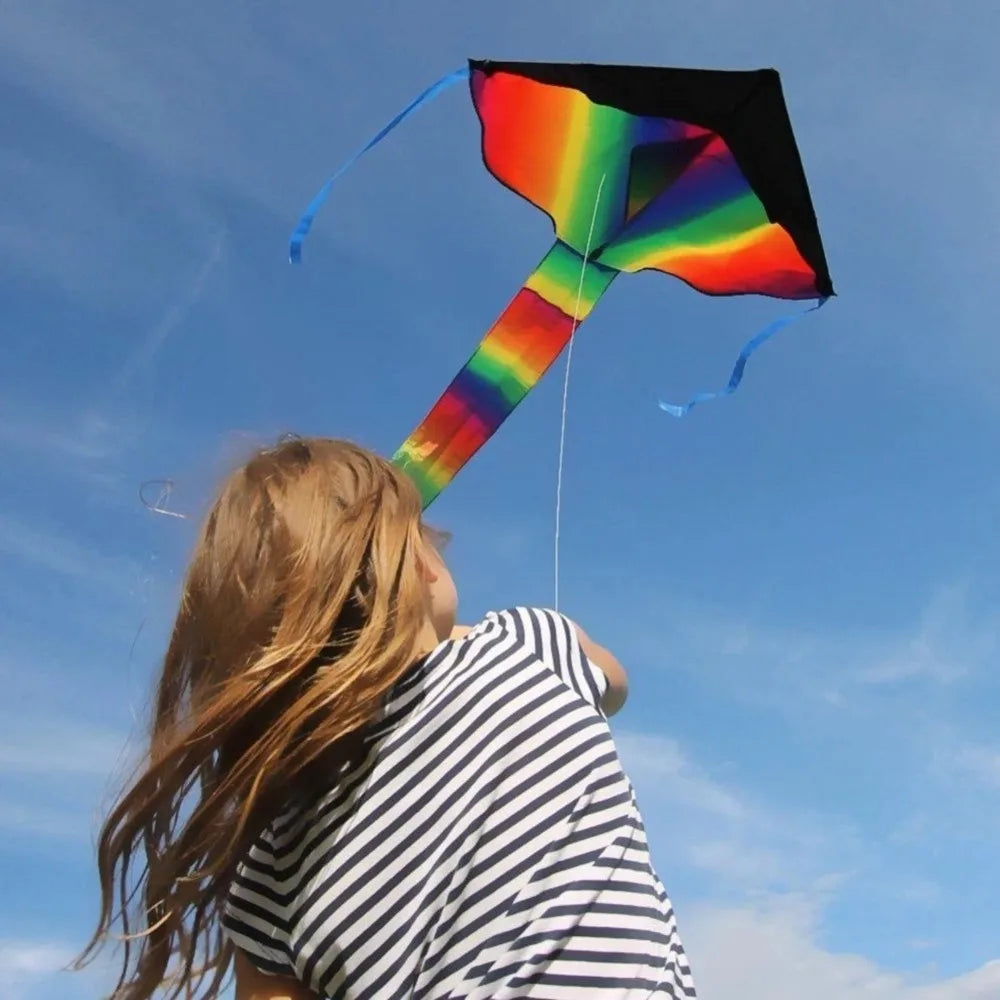 Outdoor Kites, Flying Kites, Triangular Kites with 100m Kite String, Outdoor Flying Tools, Ideal for Summer Outdoor Activities and Camping