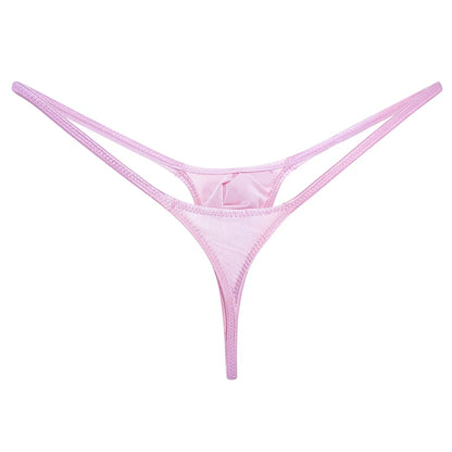 YAULAANG Sexy men's gloss gay underwear oily G-Strings thong Shiny low-waisted High Elasticity mens lingerie
