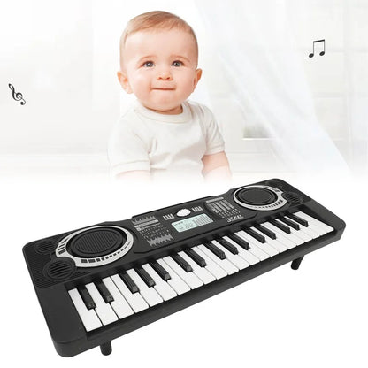 Kids Keyboard Piano Toy Realistic 37 Key Multi Functional Interactive Kids Piano Musical Instrument Type 1