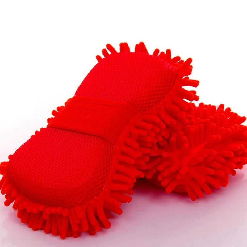 Car Wash Gloves Microfiber Wipe Car Sponge Scratch Free Car Wash Cleaning Coral Velvet Double-Sided Cleaning Tool