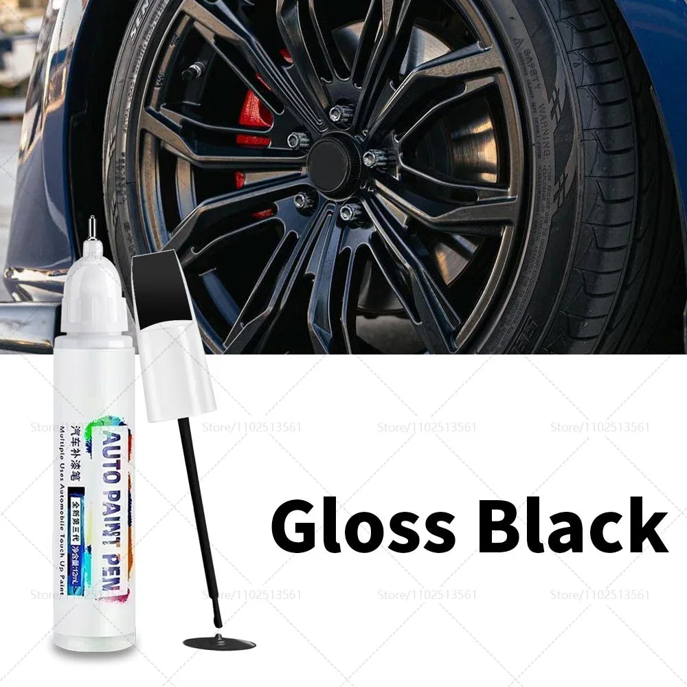 Gloss Black Rim Touch Up Paint Wheel Repair Kit, Quick And Easy Wheel Scratch Repair, Rim Paint For Car Wheel Repair grey Silver