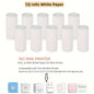 5 Rolls 10 Years Use PeripageThermal Adhesive Sticker Photo Paper for Cute Cat Mini Paperang Memobird Poooli Printers Supplies