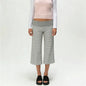 Women Fold Over Waist Gaucho Pants Low Rise Cropped Wide Leg Capri Pants Summer Foldover Culottes Yoga Pants Pajama Bottoms