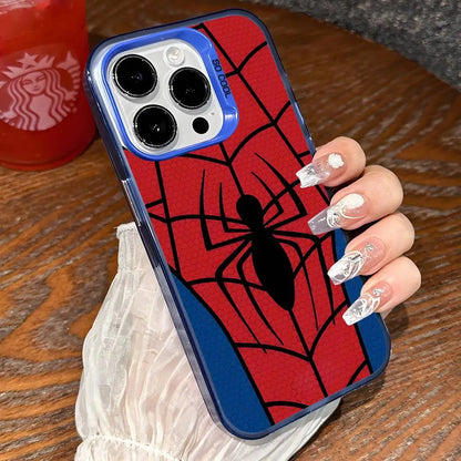 Cool S-Spider-Man Phone Case For IPhone 17 16 15 Pro Max Plus 14 13 12 11 Black White Shockproof Phone Cover