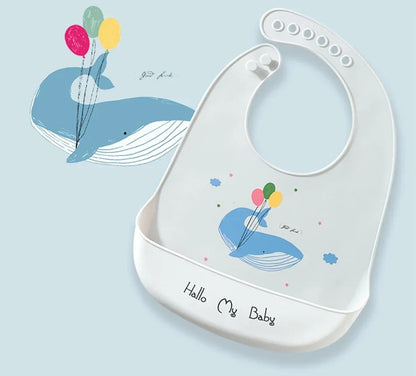 Soft Silicone Baby Bibs Boys Girls Stuff Waterproof Bib Feeding Infant Newborn Cartoon Aprons Toddlers Bibs Burp Cloths Bandana