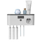 Household 3 in 1 UV Light Electric Toothbrush Sanitizer Wall Mounted Toothbrush Holder With Toothpaste Dispenser Combination