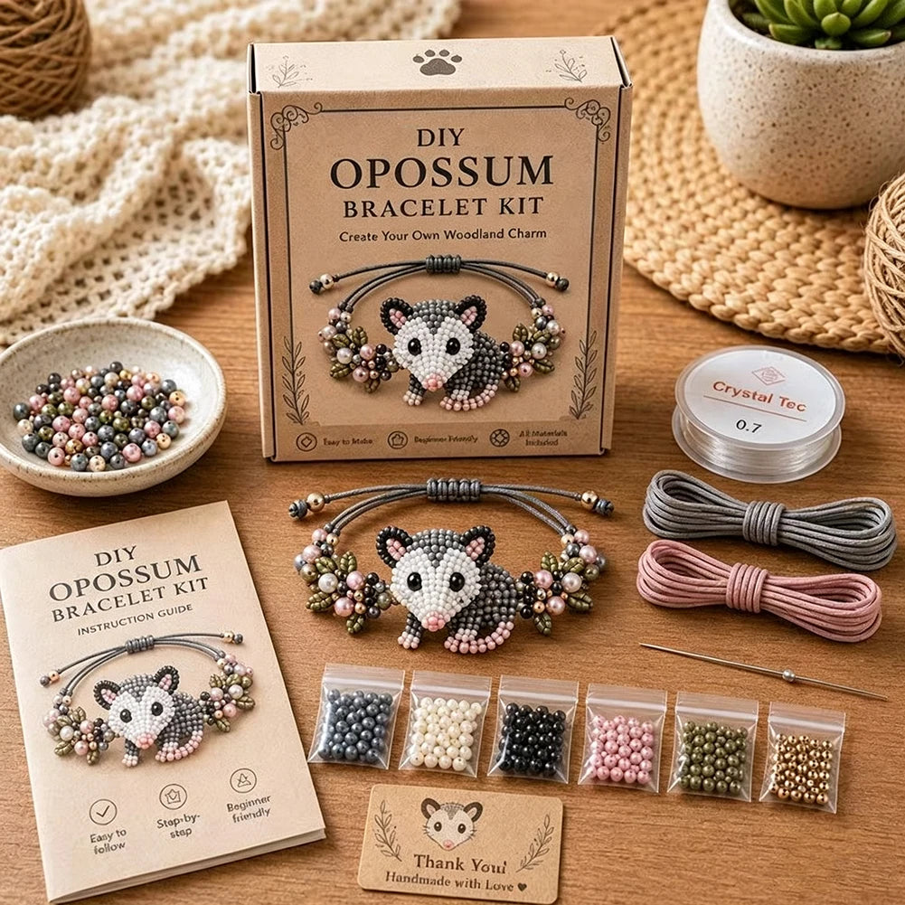 DIY Beaded Bracelet Making Kit,All in 1 Jewelry Making Set Beginner-Friendly Beaded Animal Making Kits,(Non Finished Products)