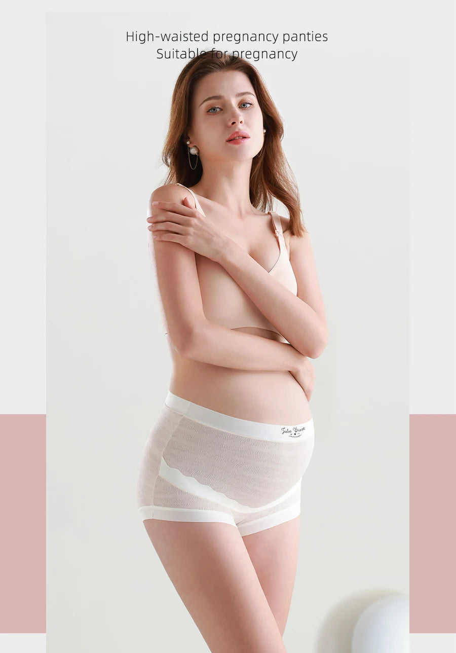 3pcs Plus Size Soft and Comfortable Maternity Panties Thin Breathable High Waist Support Belly Underwear Pregnancy Briefs