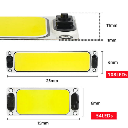 2~1PCS Ultra-bright LED Light Source with Switch Chip Reading Night Light 12-90V Interior Light Ceiling Lamp Car Camper Boat