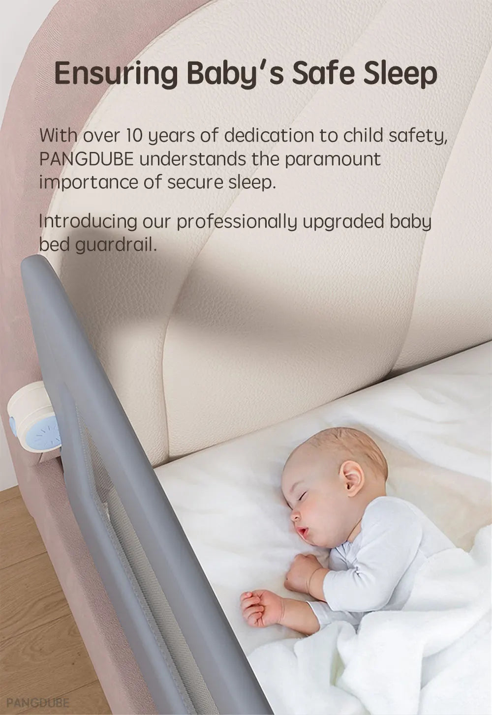 PANGDUBE 1pc Baby Bed guardrail Baby Safety Bed Barrier Children's Safety Bed Rail Guard for Kids Fall Out Protection