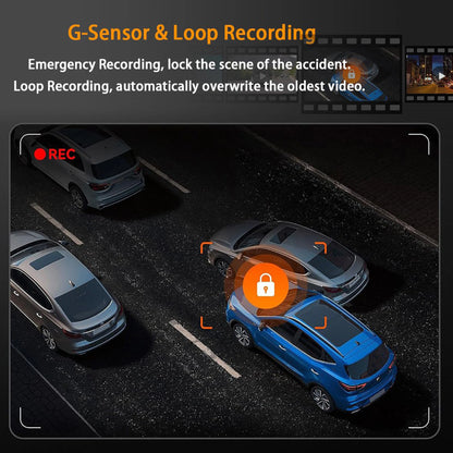 Dash Cam Vehicle DVR Video Recorder 4 Cameras for Cars Black Box Front Rear Internal Night Vision Loop Recording Dashcam Car 360