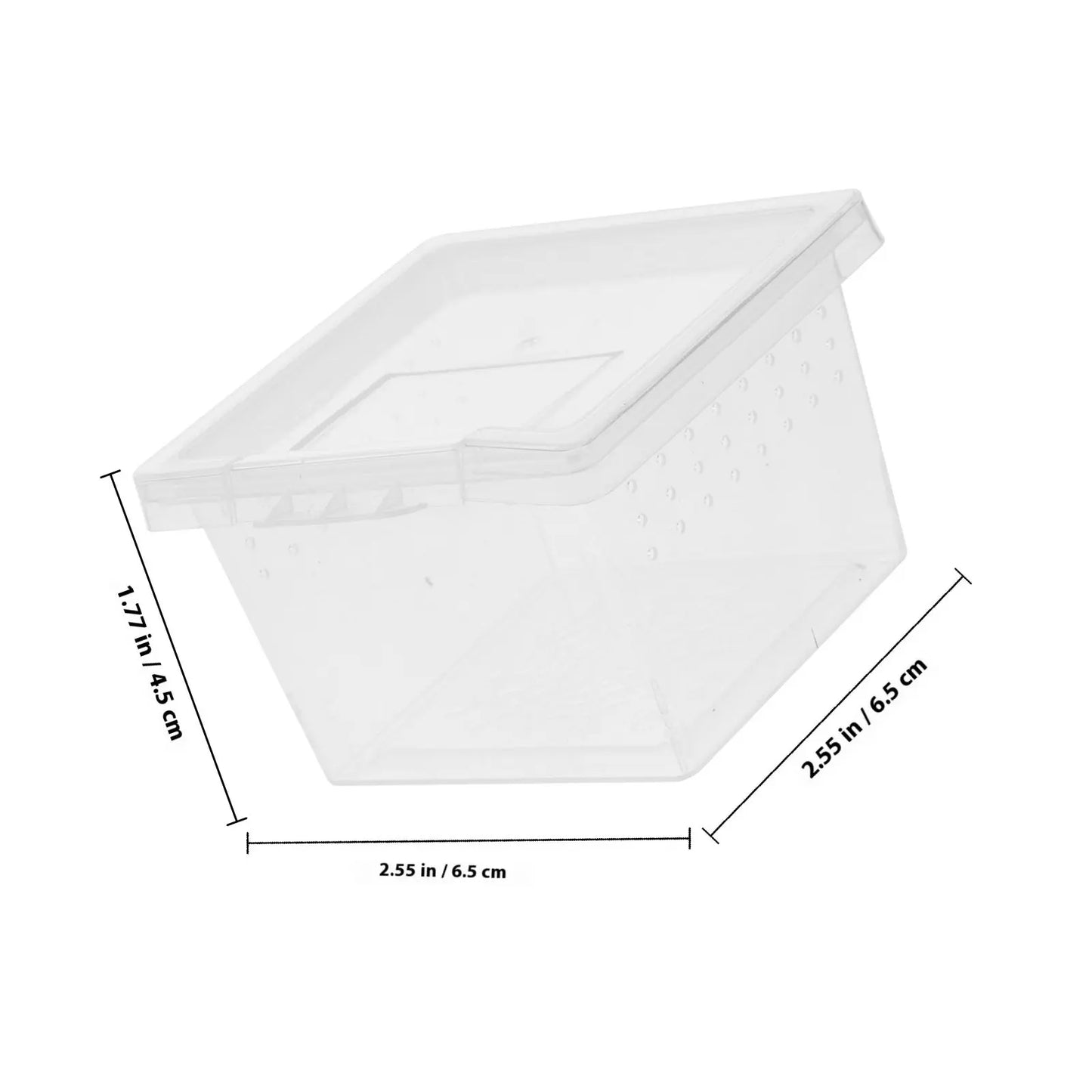 20Pcs Insect Observation Containers Clear Feeding Terrariums Portable Secure Small Habitat Enclosures for Spider Snail Tarantula
