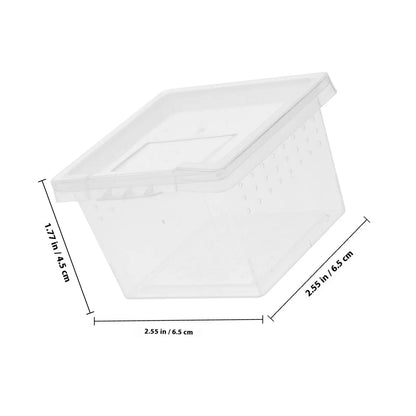 20Pcs Insect Observation Containers Clear Feeding Terrariums Portable Secure Small Habitat Enclosures for Spider Snail Tarantula