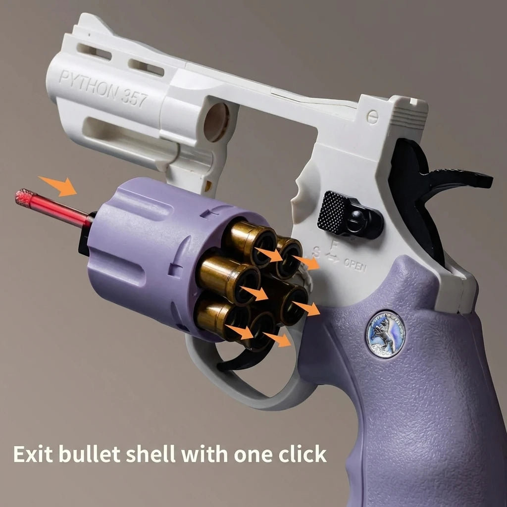 Soft Dart Blaster Toy Magnum ZP5 357 Continuous Firing with Multiple Darts Simulation Outdoor Battle Game for Kids and Adults