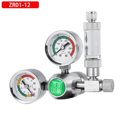 Aquarium DIY CO2 Regulator Solenoid Bubble Counter CO2 Control System Reaction Waterproof Fish Tank CO2 Pressure Reducing Valve