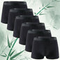 6 Pieces Bamboo Fiber Men's Underwear Solid Color Simple Men Boxer Shorts High Quality Fabric Knickers Soft Breathear Panties