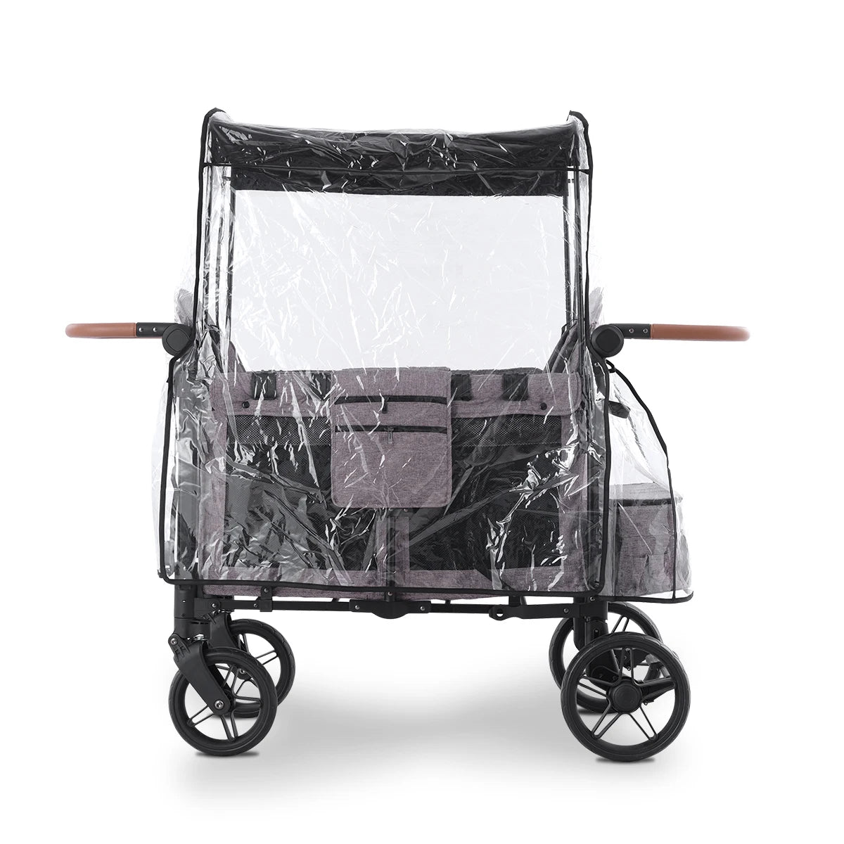 Stroller Wagon Raincover for W4 Original Lightweight Quad Stroller Raincover Compatible with WONDERFOLD W4, Windproof Protection