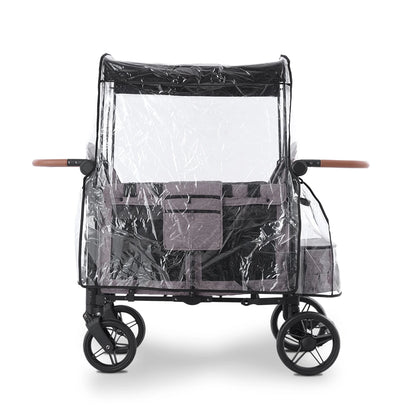 Stroller Wagon Raincover for W4 Original Lightweight Quad Stroller Raincover Compatible with WONDERFOLD W4, Windproof Protection