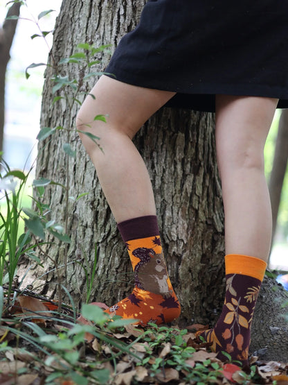 1 Pair Man Women Sock Original AB Tide Socks Colorful Cat Dog Koala Cow Cotton Socks Four Seasons Unisex Socks for Birthday Gift