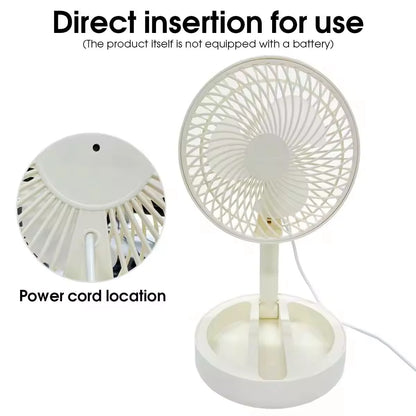 New USB Desk Fan with On/Off Switch Button Quiet Portable Cooling Fan for Office Bedroom Powerful Airflow Easy Control USB Power
