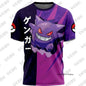 3D Full Print T-shirt Boys Girls Purple Lightning Anime Casual Oversized Children Short Sleeve Tops