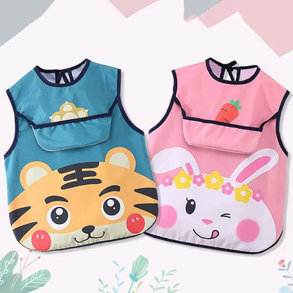 Baby Girls Apron Bibs Toddler Long Sleeve Scarf Waterproof Art Smock Feeding Bib Infant Boys Girls Kids Burp Cloth Bandana