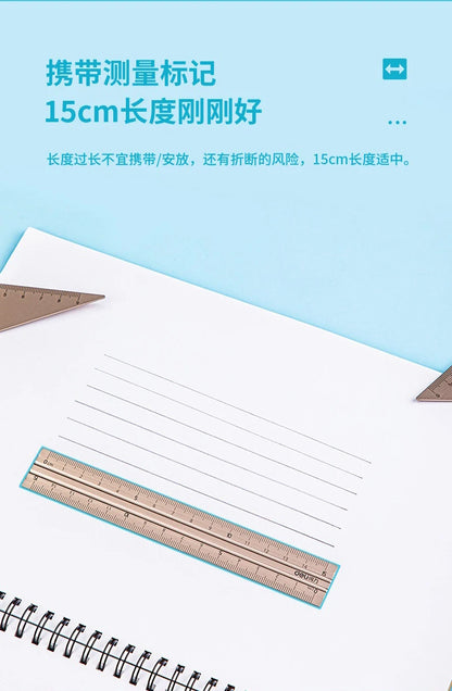Children Study Aluminium Ruler Set Metal/Plastic/Soft Geometry Maths Drawing Compass Stationery Rulers Mathematical for School