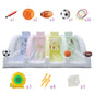 4 in 1 Inflatable Bounce House for Kids Outdoor Bouncy Castle with Slide Basketball Football Baseball Games for Backyard Party