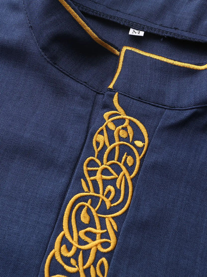 Dishdasha Muslim Men Long Robe Jubba Thobe Abaya Embroidery Kimono Islamic Dubai Saudi Abayas Prayer Kaftan Ramadan Morocco 2025