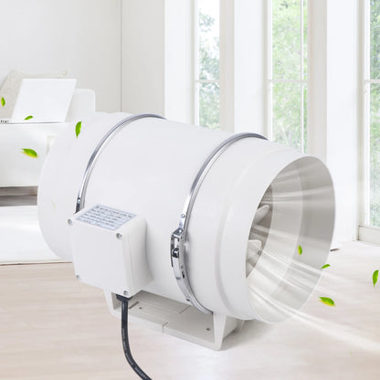 220V Exhaust Fan Silent Duct Ventilation Fan 2600RPM Duct Fan Pipe Extractor for Kitchen Bathroom Toilet (HF-100/HF-150/HF-200)
