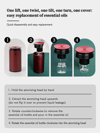 NAMSTE 500mAh Portable Aroma Diffuser Machine for Car Air Freshener Smell Professional Rechargeable Fragrance Diffuser Wholesale
