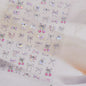 Lovely Red Fruit Strawberry Cherry Bowknot Love Heart Star Silk Ribbon 5D Nail Art Stickers Chic Self Adhesive Manicure Decal