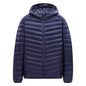 Men's Stand-Collar Hooded Lightweight Down Jacket for Winter - 90% Duck Down, Sporty, Warm & Versatile (Couple Style Available)