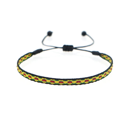 KKBEAD Wholesale Handwoven Bracelet Colombia Cloth Braided Wristband Bracelets for Women Men Gift Hippie Boho Friendship Jewelry