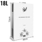 VEVOR Liquefied Petroleum Gas Water Heater 6L 8L 10L 12L 16L 18L Liquefied Petroleum Gas Propane Butane White Water Heater