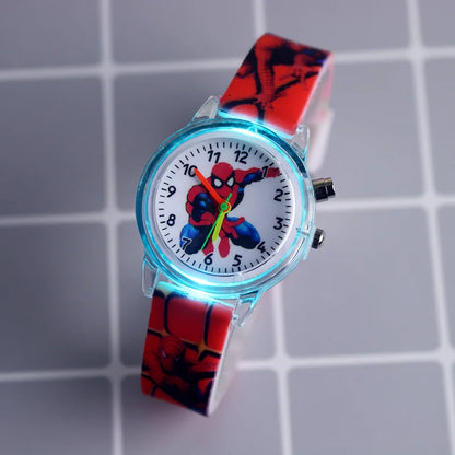New Princess Elsa Children Watches For Girls Silicone Strap Cartoon Luminous Light Kids Wrist Watch Toys Clock reloj infantil