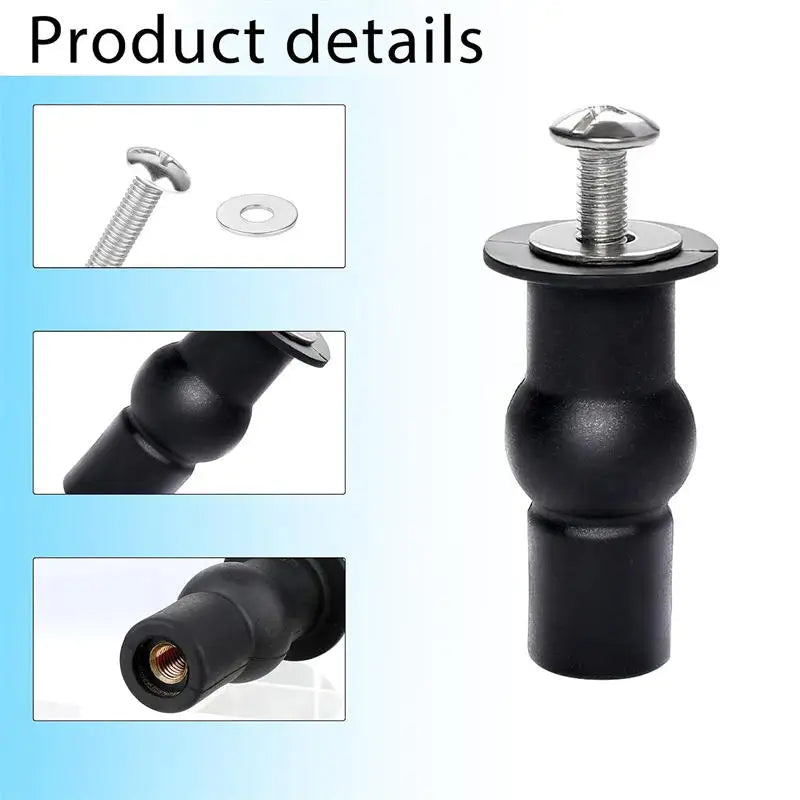 2pcs Expansion Screw Toilet Seat Top Fix Seat Hinge Hole Fixings Well Nut Screw Rubber Back To Wall Toilet Cover Accessories