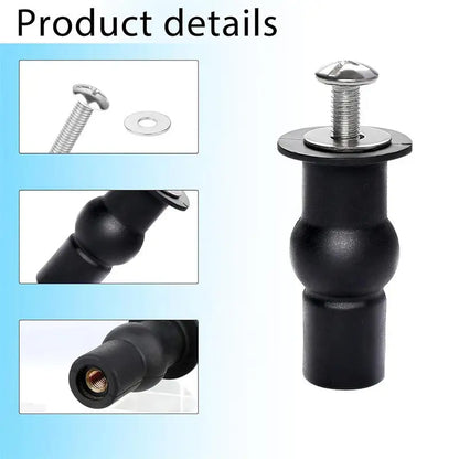2pcs Expansion Screw Toilet Seat Top Fix Seat Hinge Hole Fixings Well Nut Screw Rubber Back To Wall Toilet Cover Accessories