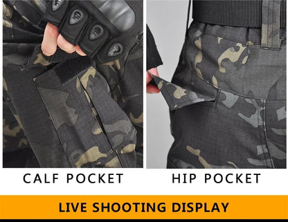 Green Tactical Suits Outdoor Uniform Men Clothing Training Suit Hunting Shirts Cargo Pants Paintball Mens Sets Wear Resistant